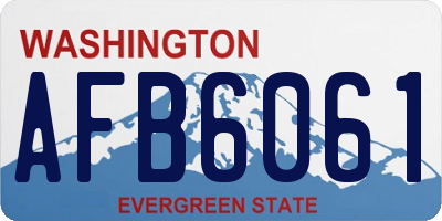 WA license plate AFB6061