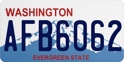 WA license plate AFB6062