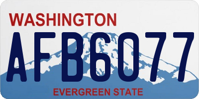 WA license plate AFB6077