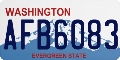 WA license plate AFB6083