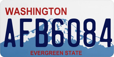 WA license plate AFB6084