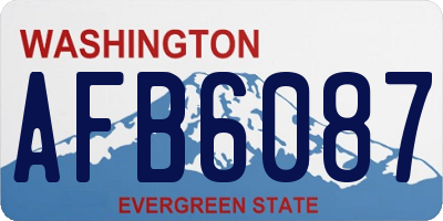 WA license plate AFB6087