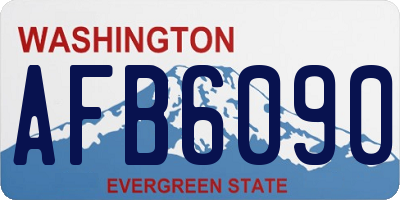 WA license plate AFB6090
