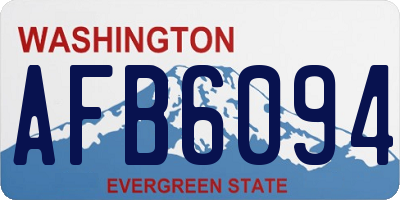 WA license plate AFB6094