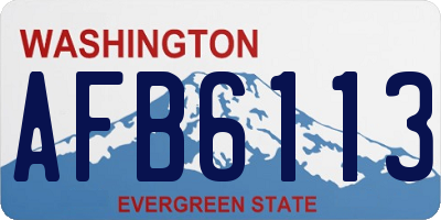 WA license plate AFB6113