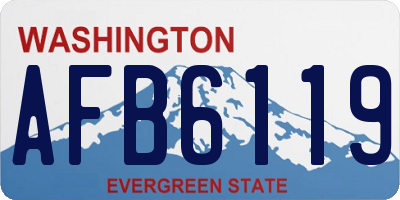 WA license plate AFB6119