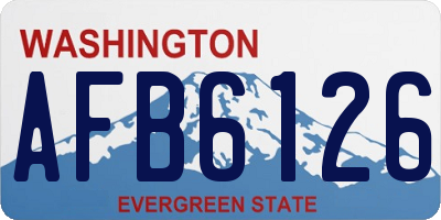 WA license plate AFB6126