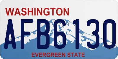WA license plate AFB6130