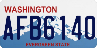WA license plate AFB6140