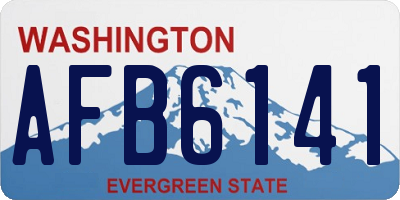 WA license plate AFB6141