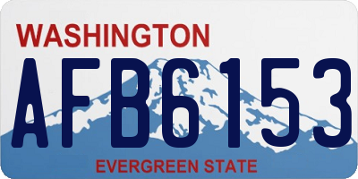 WA license plate AFB6153
