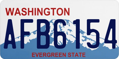WA license plate AFB6154