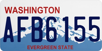 WA license plate AFB6155