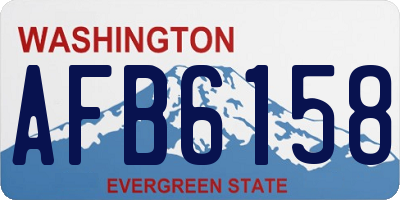 WA license plate AFB6158