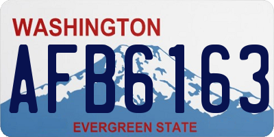 WA license plate AFB6163