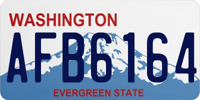 WA license plate AFB6164
