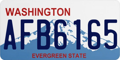 WA license plate AFB6165