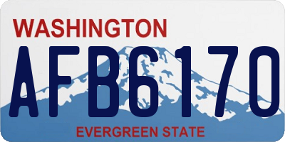 WA license plate AFB6170