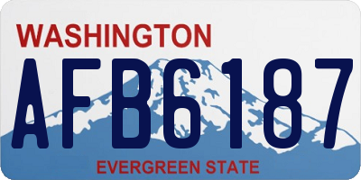 WA license plate AFB6187