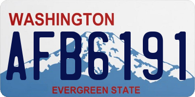 WA license plate AFB6191