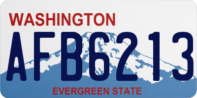 WA license plate AFB6213