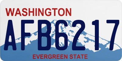 WA license plate AFB6217