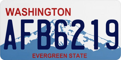 WA license plate AFB6219