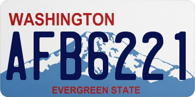 WA license plate AFB6221