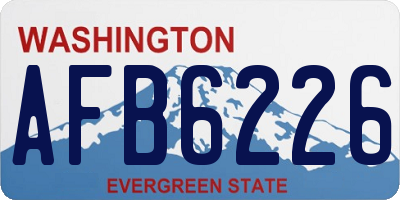 WA license plate AFB6226