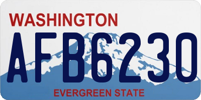 WA license plate AFB6230