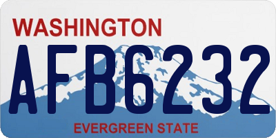 WA license plate AFB6232