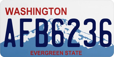 WA license plate AFB6236