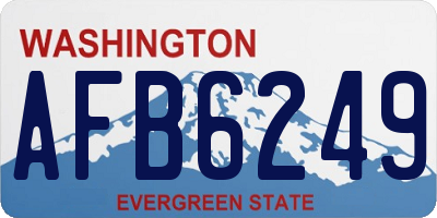 WA license plate AFB6249