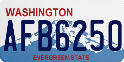 WA license plate AFB6250