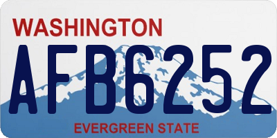 WA license plate AFB6252