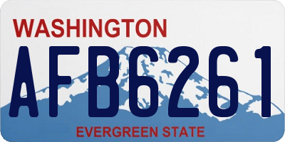 WA license plate AFB6261