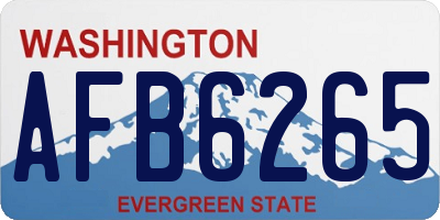 WA license plate AFB6265