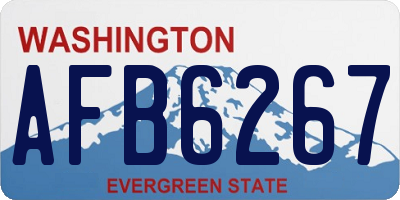 WA license plate AFB6267