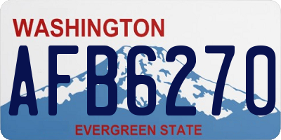 WA license plate AFB6270
