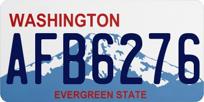 WA license plate AFB6276