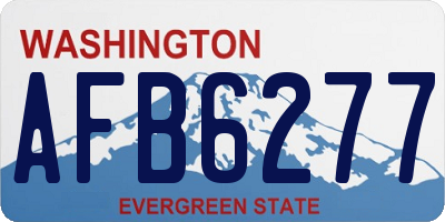 WA license plate AFB6277