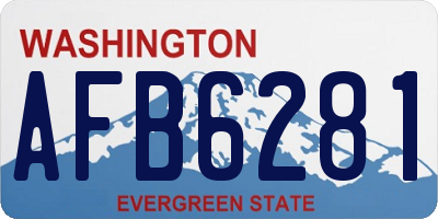 WA license plate AFB6281