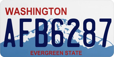 WA license plate AFB6287
