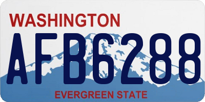 WA license plate AFB6288