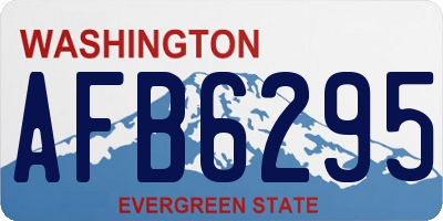 WA license plate AFB6295