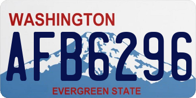 WA license plate AFB6296