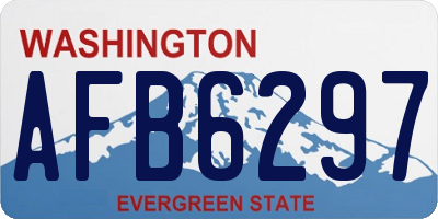 WA license plate AFB6297