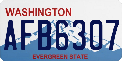 WA license plate AFB6307