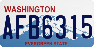 WA license plate AFB6315