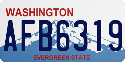 WA license plate AFB6319